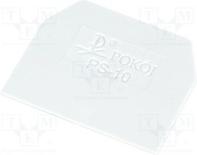 PS-10-GY, Концевая планка, ZG-G10, серый, Шир: 1мм, полиамид, -25-100°C