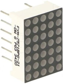 FYM-7571BPG-21-DW, Дисплей: LED, матрица, 5x7, зеленый, 260-310мкд, -p: 520нм, 2,8-3,8В