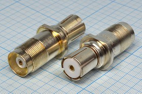 Высокочастотный разъём СР50-189ФВ, переходник гнездо-гнездо резьбовое на врубное соединение; №955 СР50-189ФВ\\М18-врубное соед\[переход Г-Г]
