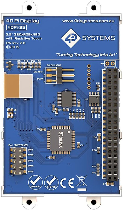 4DPI-35-II, 4DPI-35 MK2 Primary with 3.5in Resistive Touch Screen 4DPI-35-II, 4DPI-35 MK2 Primary with 3.5in Resistive Touch Screen