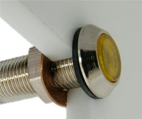 PM5-B5G3.4V, LED Panel Mount Indicators IP67 Ni Grn 5.1mm 525nm 576mcd Smoked