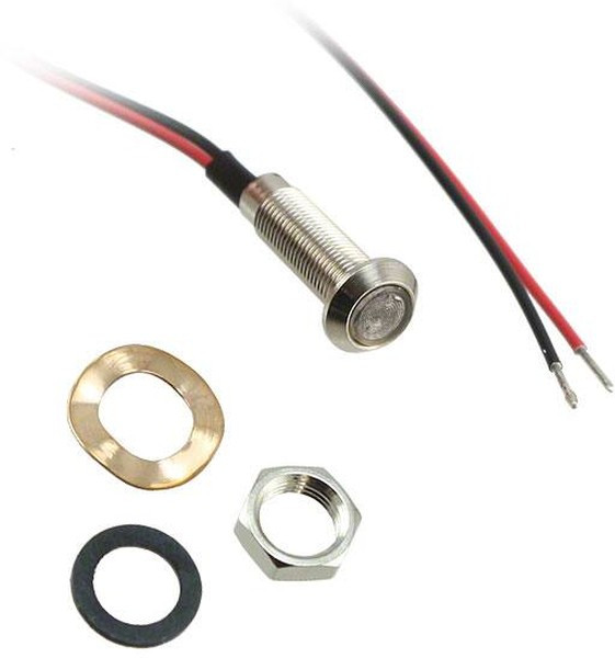 PM5-B5G3.4V, LED Panel Mount Indicators IP67 Ni Grn 5.1mm 525nm 576mcd Smoked