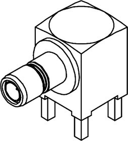 73404-2280, 50 Right Angle Through Hole, SMB Connector, jack 73404-2280, 50 Right Angle Through Hole, SMB Connector, jack