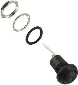 RP8200B2M1CEBLKBLKRED, Pushbutton Switches Illuminated Round Pushbutton Switch