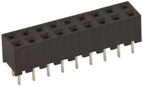 A3C-18DA-2DSC(71), A3C Series Straight Through Hole Mount PCB Socket, 18-Contact, 2-Row, 2mm Pitch, Solder Termination