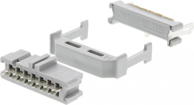 3385-6614, Conn IDC Connector SKT 14 POS 1.27mm IDT RA Cable Mount
