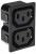 PX0714/2/15/28, IEC Power Connector, IEC C13 Outlet, 15 А, 250 В AC, Быстрое Соединение, Snap-In, Flange Mount PX0714/2/15/28, IEC Power Connector, IEC C13 Outlet, 15 А, 250 В AC, Быстрое Соединение, Snap-In, Flange Mount