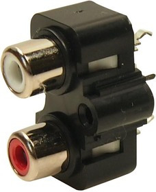 FW6195, Аудио / видео разъем RCA, 3 контакт(-ов), Гнездо, Контакты с Покрытием из Серебра