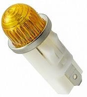 1050QA3, Panel Mount Indicator Lamps AMBER DIFFUSED 1/2" MOUNTING HOLE