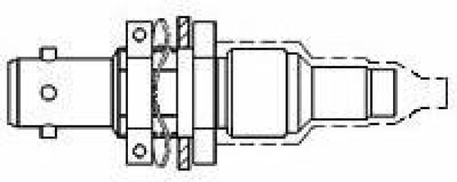 DK-621-0440-4S, RF COAX CONN, TRIAXIAL, BULKHEAD JACK