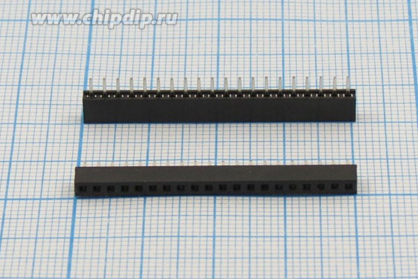 Разъем PBS2-1x20 розетка, шаг P2.0, контакты 20P, h-4.5, монтаж на плату