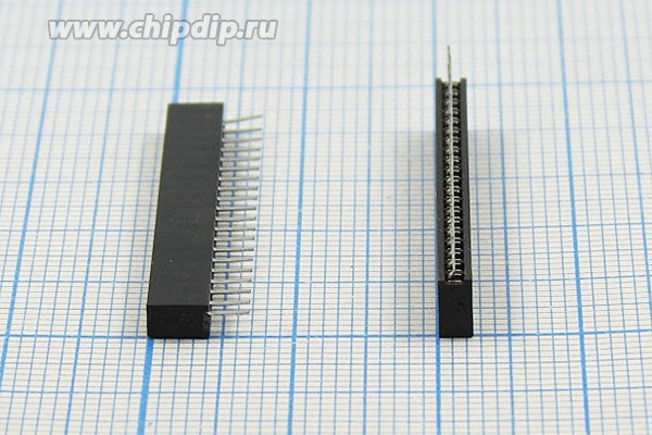 Разъем PBS2-1x20 розетка, шаг P2.0, контакты 20P, h-4.5, монтаж на плату