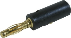 BP-214 (10-0015 GOLD black), Штекер-банан черный (зол.).