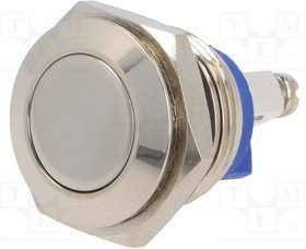 V16-10-N, Переключатель антивандальный, 1, SPST-NO, 2A/36ВDC, IP65, 16мм