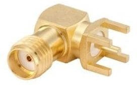 32K201-400L5, Device socket, SMA angled, SMA, Brass, Socket, Right Angle, 50Ohm, Radial Leads