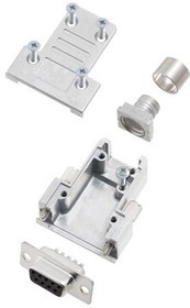6355-0881-31, DE-9 DE-9 Socket D-Sub Connector Kit, Steel, Socket