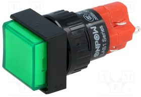 V16F-11Z-230G, Переключатель: кнопочный, Пол: 2, SPDT, 3A/250ВAC, 2A/24ВDC, ON-ON