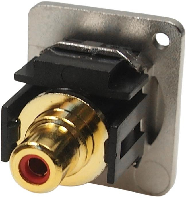 CP30230M3, Сквозной адаптер RCA, M3 Hole, FT, Штекер RCA / Phono, Штекер RCA / Phono