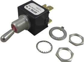 T7-211C5, Рычажный переключатель, IP68S, (Выкл.)-Вкл., DPST, Без Подсветки, Серия T7, Панель, 16 А