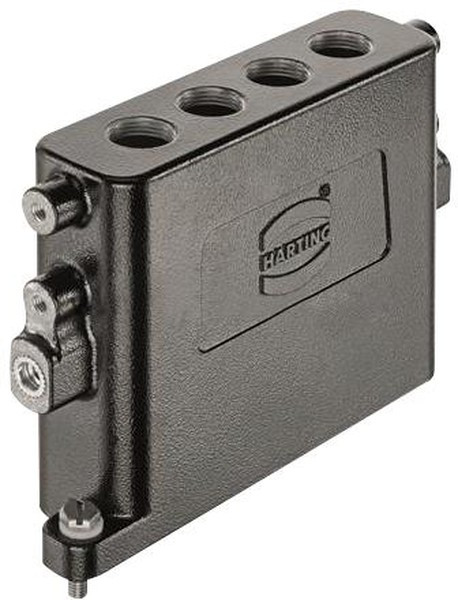 19400220470, Heavy Duty Power Connectors HPR22 SLM HOOD TOGGL LOCK Top Entry 4xM2