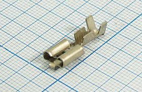 Клемма розетка, 6,4x0,8, 1-2,5мм2, сталь