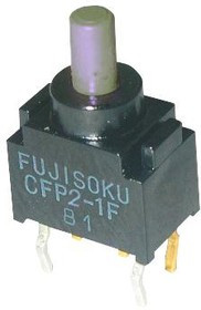 CFP2-1FC-AW, 28V 500MOhm CIrcularPlunger StraIght 30000 SPDT PCPIn -40°C~+85°C Black 1.47N@±0.98N PlugIn Push SwItches ROHS