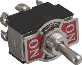 KN3(B)-223AA-A3, Тумблер (ON)-OFF-(ON) (15A 250VAC) DPDT 6P