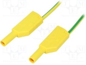 SLK4075-E/N-20020, Измерительный провод, ПВХ, 2м, желто-зеленый, 16А, 1кВ