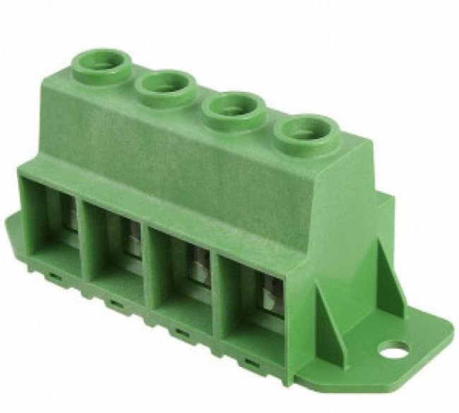1986715-4, Fixed Terminal Blocks 15MM PWR TERM BLK 4P W/ MOUNTING FLANGE