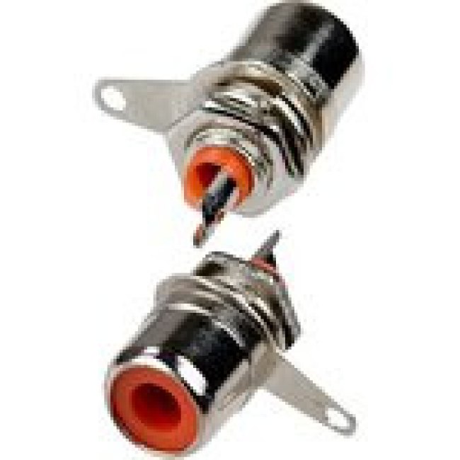 1-290 RD (RS-104), гнездо RCA металл на корпус красный