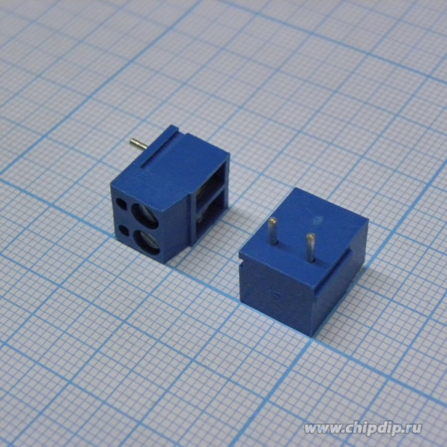 DG300R-5.0-02P-12, Клеммник винтовой, 2-контактный, 5мм, угловой DG300R-5.0-02P-12, Клеммник винтовой, 2-контактный, 5мм, угловой