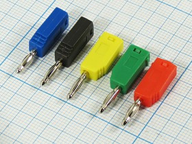 Разъем BANANA 2x11, пайка, отверстие 2x15,5, изоляционная/черный, ZP027