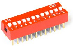 SDMR-12-T (ВДМ1-12), DIP переключатель SMD 12 контактных групп