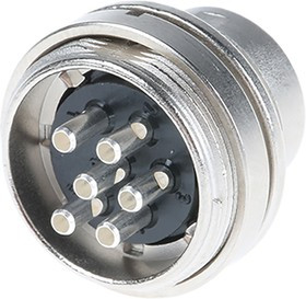 09.0323.00.06, 6 Pole Miniature Din Plug, 5A, 250 V, Male, Panel Mount