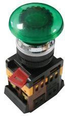 Кнопка AELA-22 зеленая с подсветкой NO+NC 220В Грибок EKF PROxima