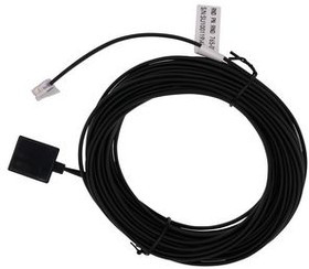 RND 765-00140, Telephone Modular Cable, RJ11 Plug - RJ11 Socket, Flat, 10m, Black