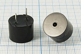 Излучатель звука магнитоэлектрический без генератора 16x12мм, 12В/130 Ом, аналог [HCM1612A]; зм 16x1