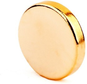 Неодимовый магнит диск 8х1.5 мм, золотой