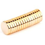 Неодимовый магнит диск 8х1.5 мм, золотой