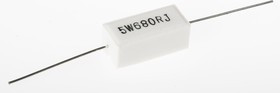 SQP 5 Вт 680 Ом, 5%, Резистор проволочный мощный (цементный) SQP 5 Вт 680 Ом, 5%, Резистор проволочный мощный (цементный)
