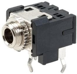 SJ1-3543, Phone Connectors audio jack, 3.5 mm, rt, stereo, through hole, 0 switches