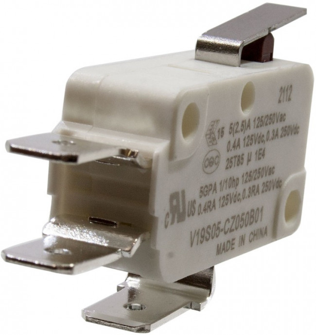 V19S05-CZ050B01, микропереключатель SPDT лапка 250В 5А фастон 6,3мм