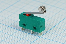 Переключатель концевой 20x6x10мм, 220В/3А, ON-(ON), планка 17мм, ролик, MSW-13[Z];№189 ZG ПКонц 20x
