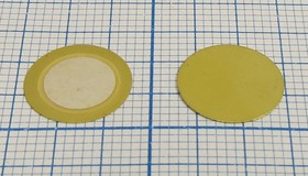 Пьезоэлектрическая диафрагма на бронзовой основе диаметром 12мм и толщиной 0,14мм без выводов FT-12T