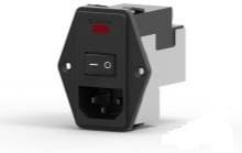 PE0S0DS3A, AC Power Entry Modules 3A DUAL FUSE HORIZONTAL MOUNT