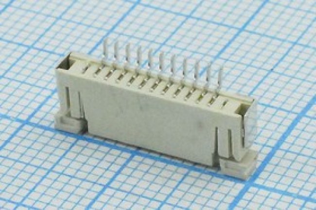 Гнездо FPC, P1,0, 11HP, шлейф, FPC-11, SMD; №2086 гн FPC\P1,0\11HP\ шлейф\FPC-11\SMD