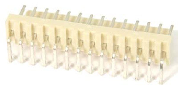 Штекер питания угловой, WF, однорядный, 14 контактов, шаг 2.54, на плату, WF-14R; №2214 штек пит WF\1x14\P2,54\ плат\угл\WF-14R