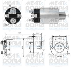 46167, Втягивающее реле стартера 46167, Втягивающее реле стартера