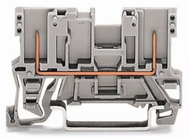 2-pin basic terminal block, 1 pole, 32 A, 6 kV, gray, 769-156
