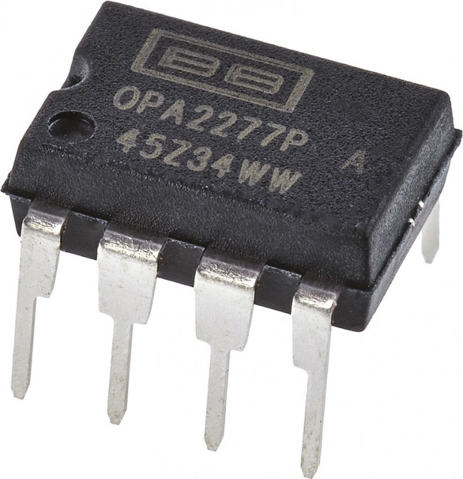 OPA2277PA, Высокопрецизионный двухканальный операционный усилитель [DIP-8]